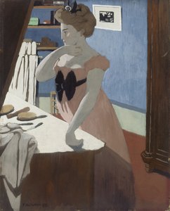 Misia ved hennes toalettbord